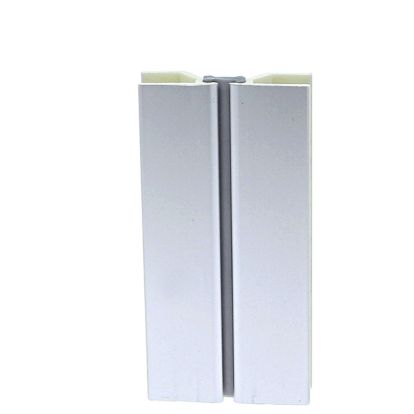 Multiangolo din plastic pentru plinta H120, argintiu cu striatii (2 buc)