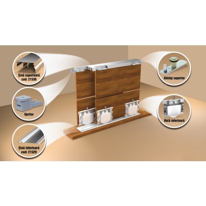 Sistem de glisare STS80T cu reglaj