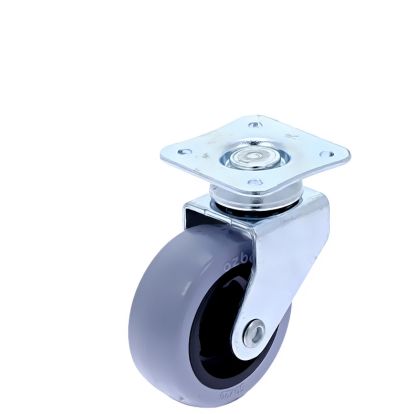 Rotila din plastic gri D50 cu flansa metalica, 35 kg