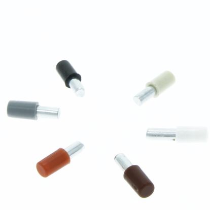 Suport din metal cu manson din plastic pentru polita, alb