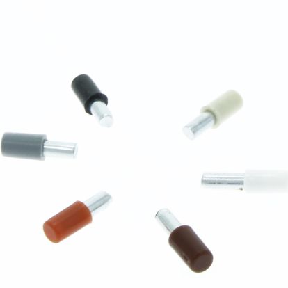 Suport din metal cu manson din plastic pentru polita, cires