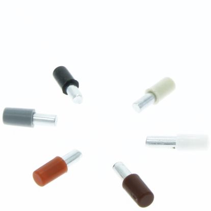 Suport din metal cu manson din plastic pentru polita, stejar