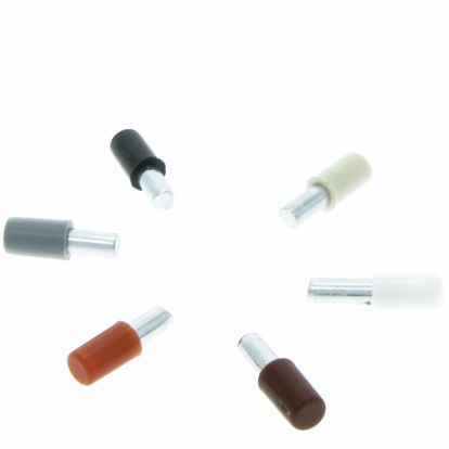 Suport din metal cu manson din plastic pentru polita, wenge