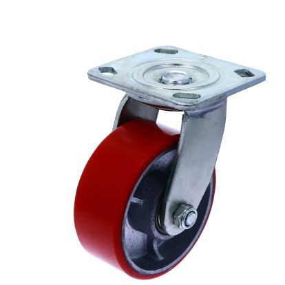 Rola din metal D125 cu flansa metalica pentru carucior marfa, 360 kg