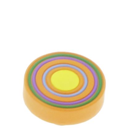 Buton mobila darts portocaliu/galben din plastic flexibil 38748.95