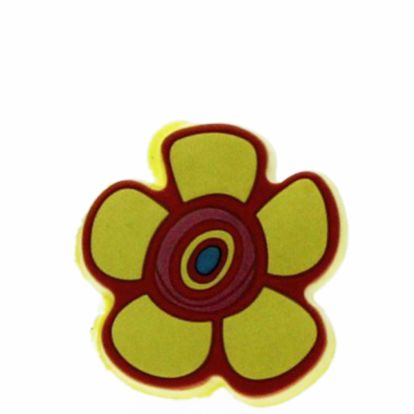 Buton mobila floare galbena din plastic flexibil 38730.28