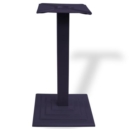 Picior masa central Leon din otel cu baza patrata din fonta H720x70x70, negru