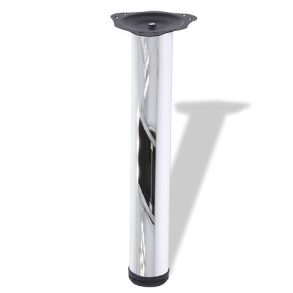 Picior masa HDD Jules rotund din otel H410xD60, crom