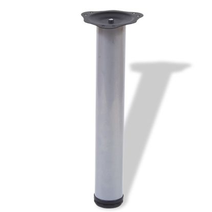 Picior masa HDD Jules rotund din otel H410xD60, satinat