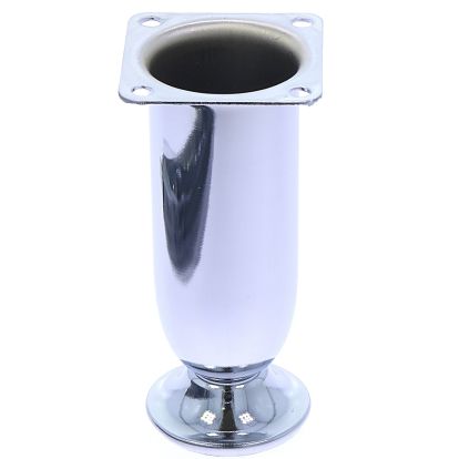 Picior mobilier Fulga conic reglabil din otel H100, crom