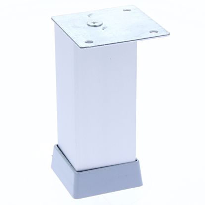 Picior patrat Uberto reglabil din aluminiu H100x40x40, satinat