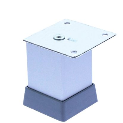 Picior patrat Uberto reglabil din aluminiu H60x40x40, satinat