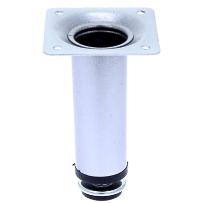 Picior sofa Ambutis rotund reglabil cu flansa ambutisata din otel H100xD30, satinat