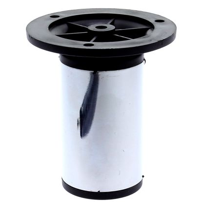 Picior sofa Urano rotund reglabil din otel H100xD50, crom