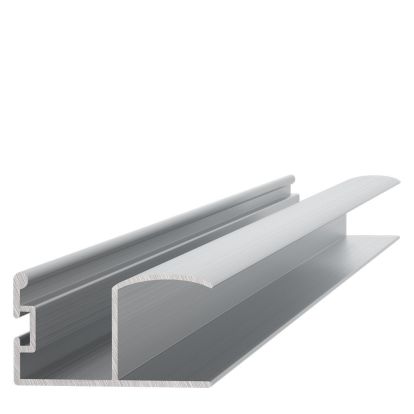 Profil din aluminiu maner cu canal pentru perie tip Y 2.5 ml, inox