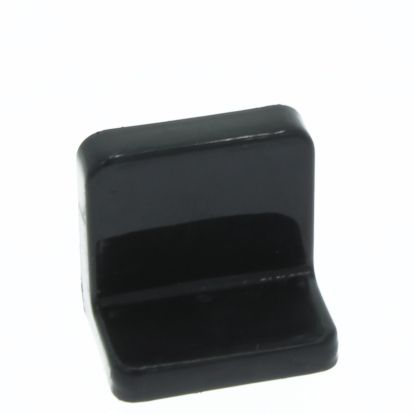 Demontabil din metal tip L cu masca din plastic, negru