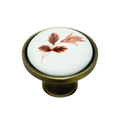 Buton din zamac cu ceramica Berit 38264.02, antic