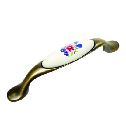 Maner din zamac cu ceramica Zelig 96 mm, antic