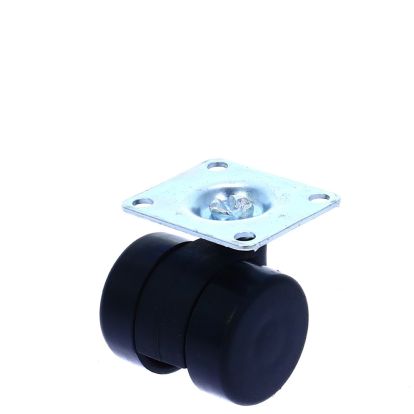 Rotila din plastic negru D30 cu flansa metalica, 15 kg (4 buc)