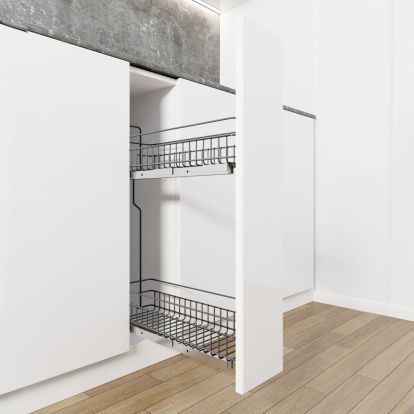 Cos Jolly KONIG reglaj 3D 21x45 culisare laterala SINCRON extractie totala corp de 300 mm, antracit