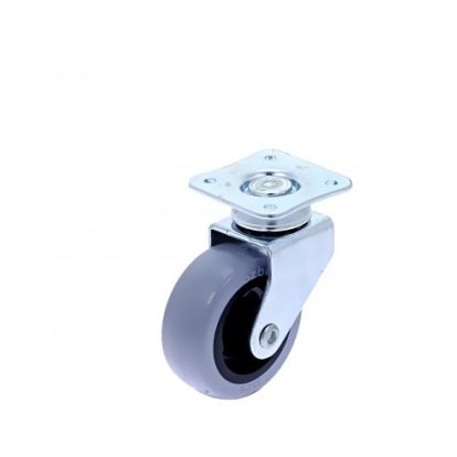 Rotila din plastic gri D50 cu flansa metalica, 35 kg (4 buc)