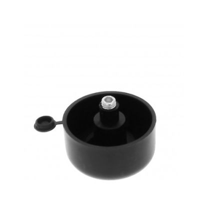 Picior sofa Zeno rotund reglabil din plastic H27xD47, negru (4 buc)