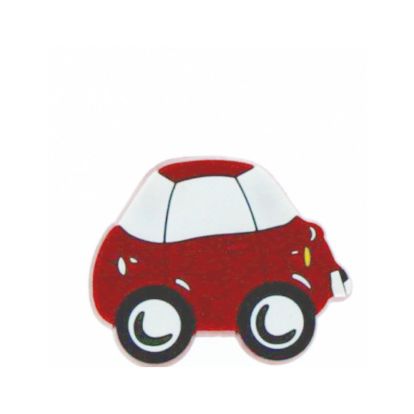 Buton masina rosu/alb din plastic flexibil 38750 (2 buc)