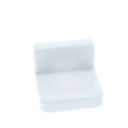 Demontabil din metal tip L cu masca din plastic, alb (10 buc)