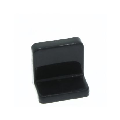 Demontabil din metal tip L cu masca din plastic, negru (10 buc)