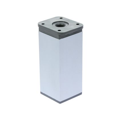 Picior patrat Piedro din aluminiu H100x40x40, satinat (4 buc)