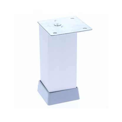 Picior patrat Uberto reglabil din aluminiu H100x40x40, satinat (4 buc)