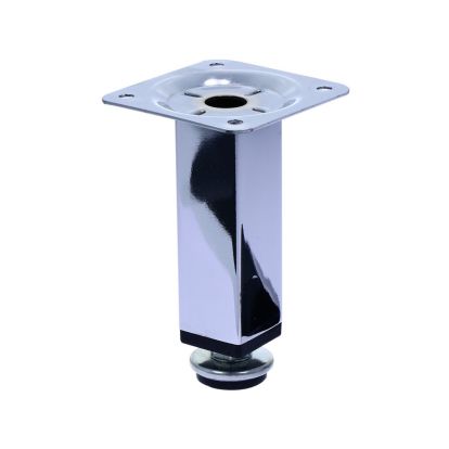 Picior sofa Artemis patrat reglabil din otel H100x25x25, crom (4 buc)