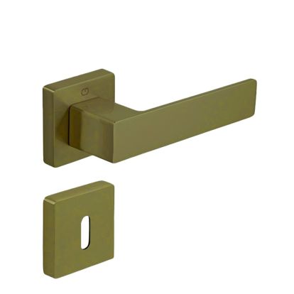 Maner de usa CEBI CUBE auriu mat cu rozeta patrata pentru cheie