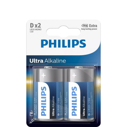 Baterii Philips Ultra Alkaline D 2 buc/set