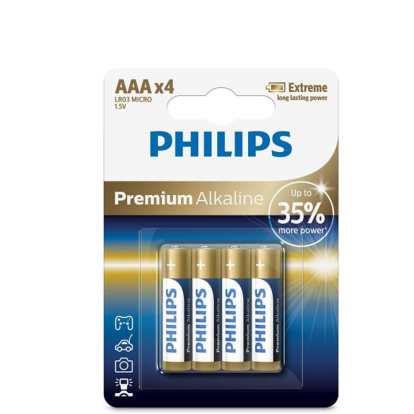Baterii Philips Premium Alkaline AAA 4 buc/set