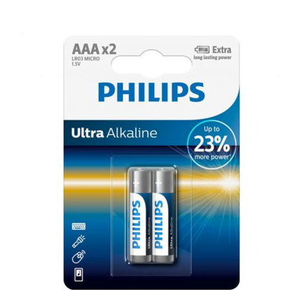 Baterii Philips Ultra Alkaline AAA 2 buc/set