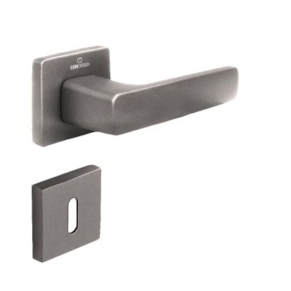 Maner de usa CEBI ZIP FLAT compozit nichel cu rozeta patrata pentru baie