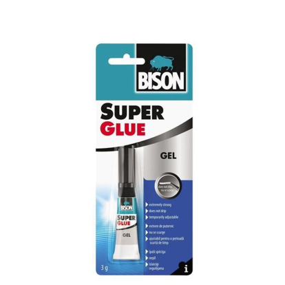 ADEZIV INSTANT BISON SUPER GLUE GEL, 3 GR