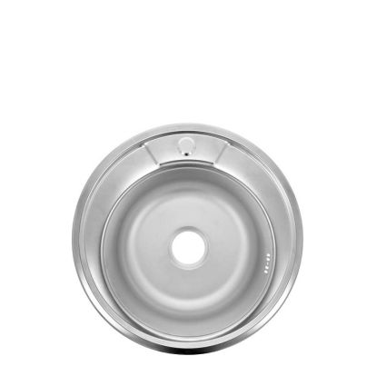 Chiuveta ETTE rotunda din INOX 490x490x170 finisaj mat plus accesorii