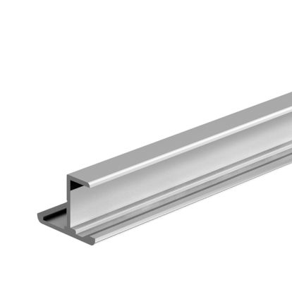 Profil din aluminiu rama opritor usa compact HPL 12 mm tip T, 2.5 ml, inox