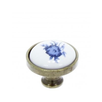 Buton din zamac cu ceramica Arno 38250.02, antic (2 buc)