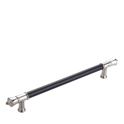 Maner din aluminiu System Yago 192 mm, nichel-negru lucios