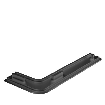 Capac pentru profil negru tip L Gola orizontal, negru (2 buc)