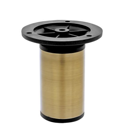 Picior sofa Urano rotund reglabil din otel H100xD50, antic (4 buc)