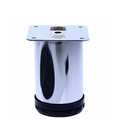 Picior sofa Strato rotund reglabil din otel H75xD60, crom (4 buc)