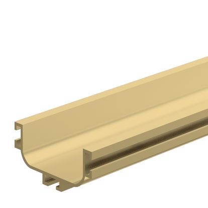 Profil din aluminiu tip U Gola orizontal 4.2 ml, auriu