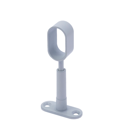 Suport intermediar reglabil cu tija pentru bara ovala, alb (2 buc)