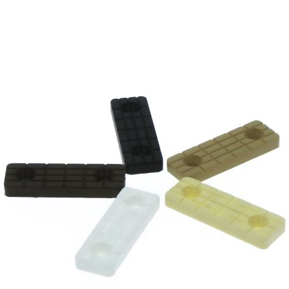 Alunecator din plastic rectangular, negru (50 buc)