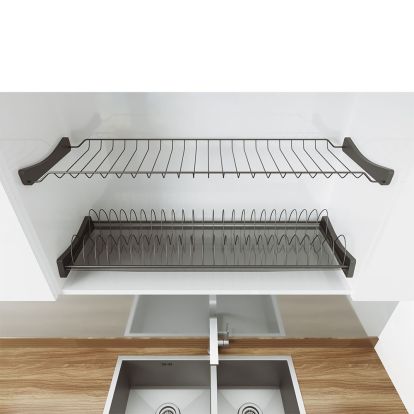 Scurgator pentru vase cu grilaj metalic, 600 mm, antracit