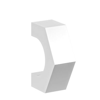 Maner din aluminiu Roy 032 mm, alb mat